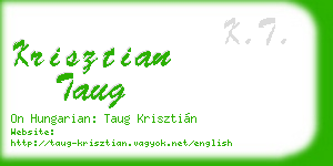 krisztian taug business card
